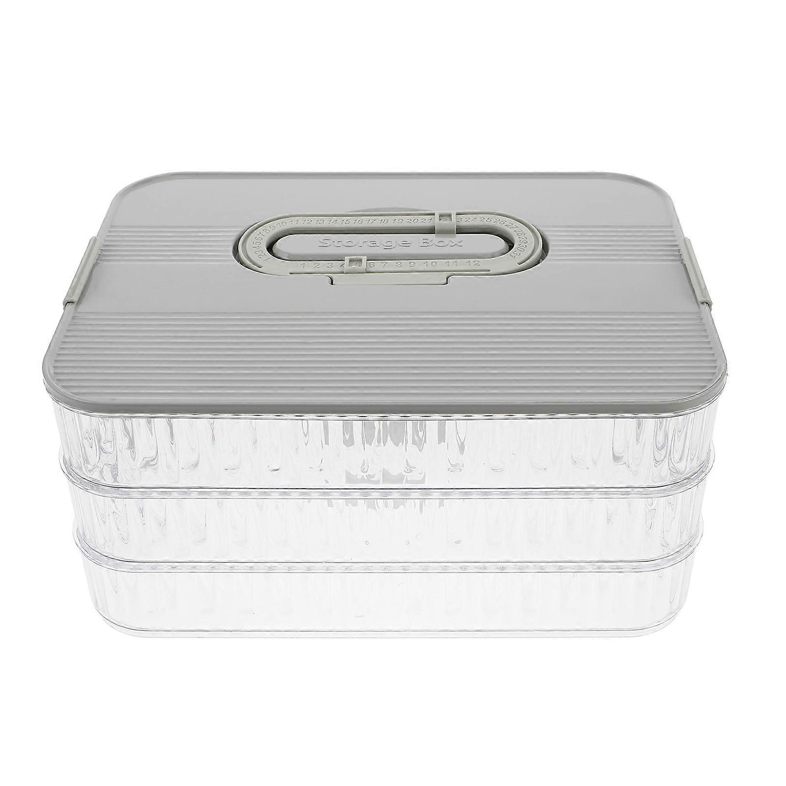 Refrigerator Meal Prep Containers Multilayer Separation Insulation For Meal Preparation Food Storage Light Green 29.00X21.00X13.00CM 1Pcs