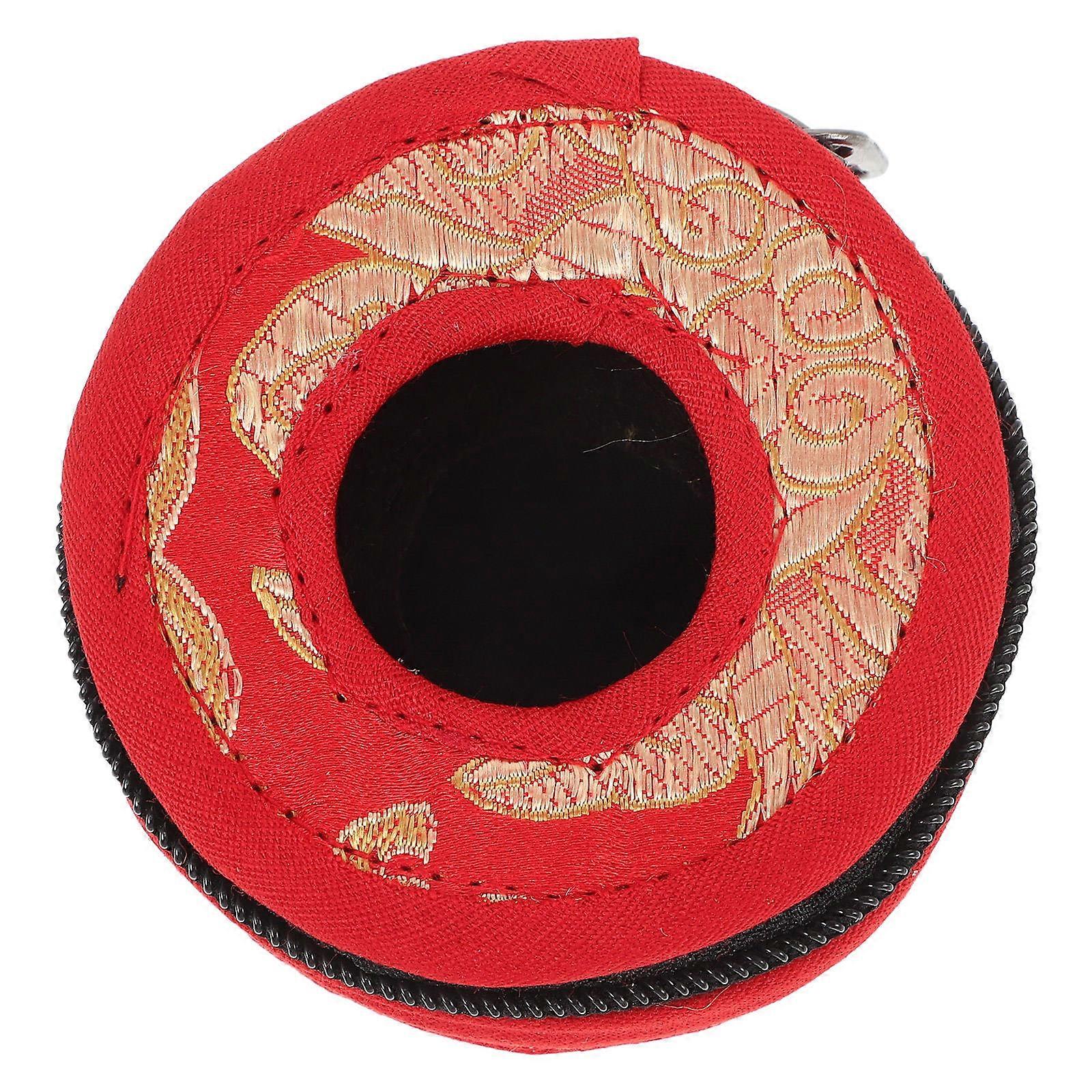 Bell Ring Bag Finger Cymbals Case for Storage Use with Zipper Closure
