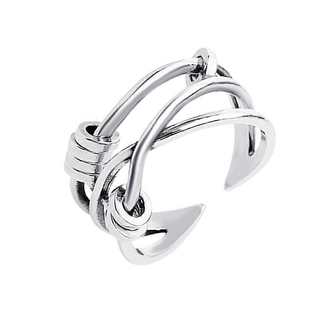 Fidget Ring for Women – Irregular Geometric Design with Smooth Edges for Comfortable All Day Wear