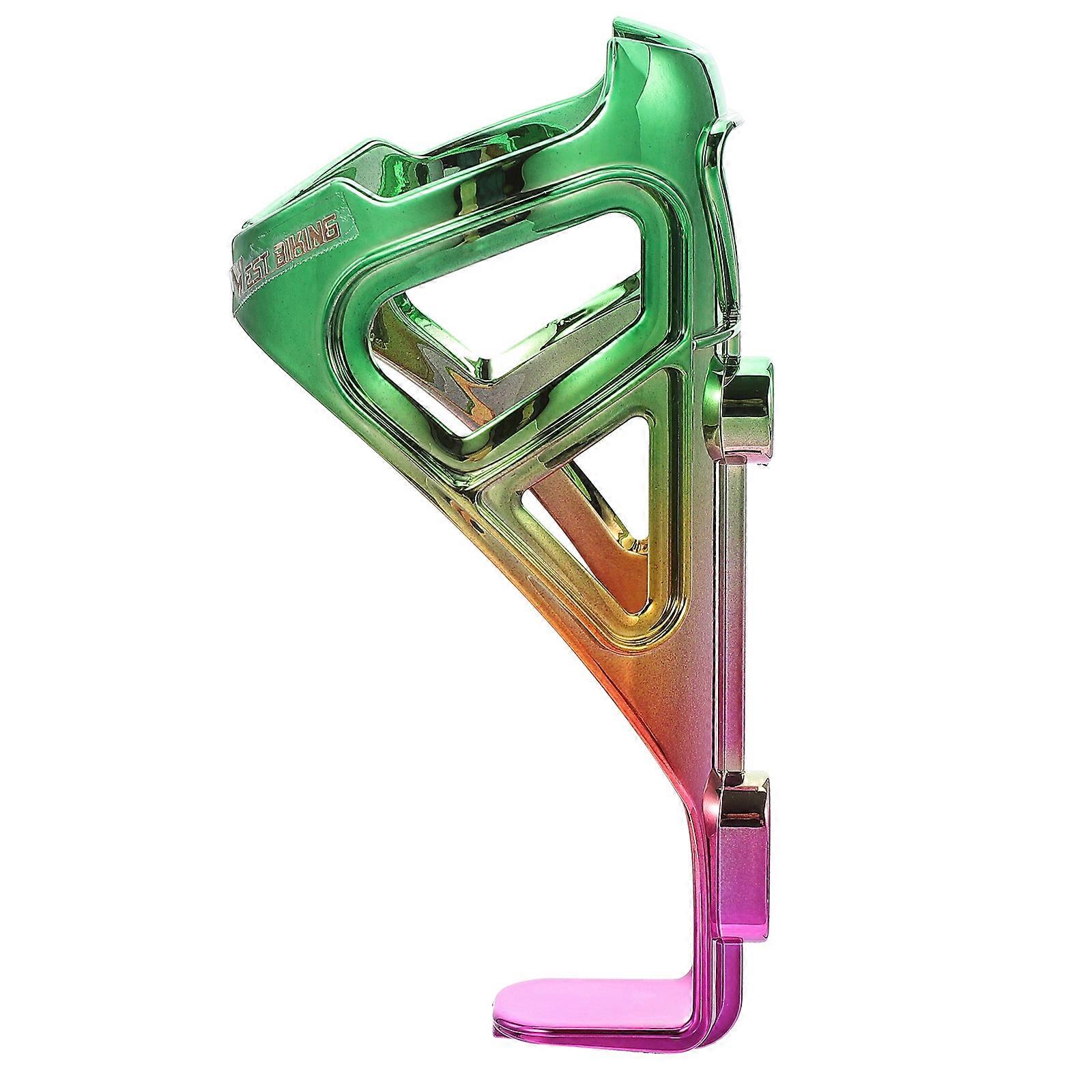 Convenient Bike Cup Rack Anti Slip Aluminum Alloy Rectangular Kettle Prevent Falling Gold 1Set