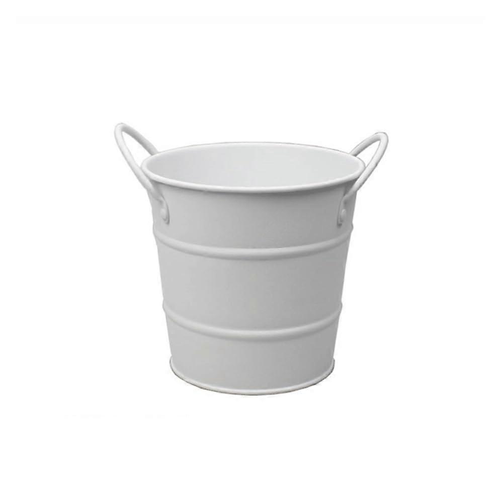 Stainless Steel Ice Bucket 600 ml, Mini Snack And Trash Bin, Elegant Party Tableware, Durable White