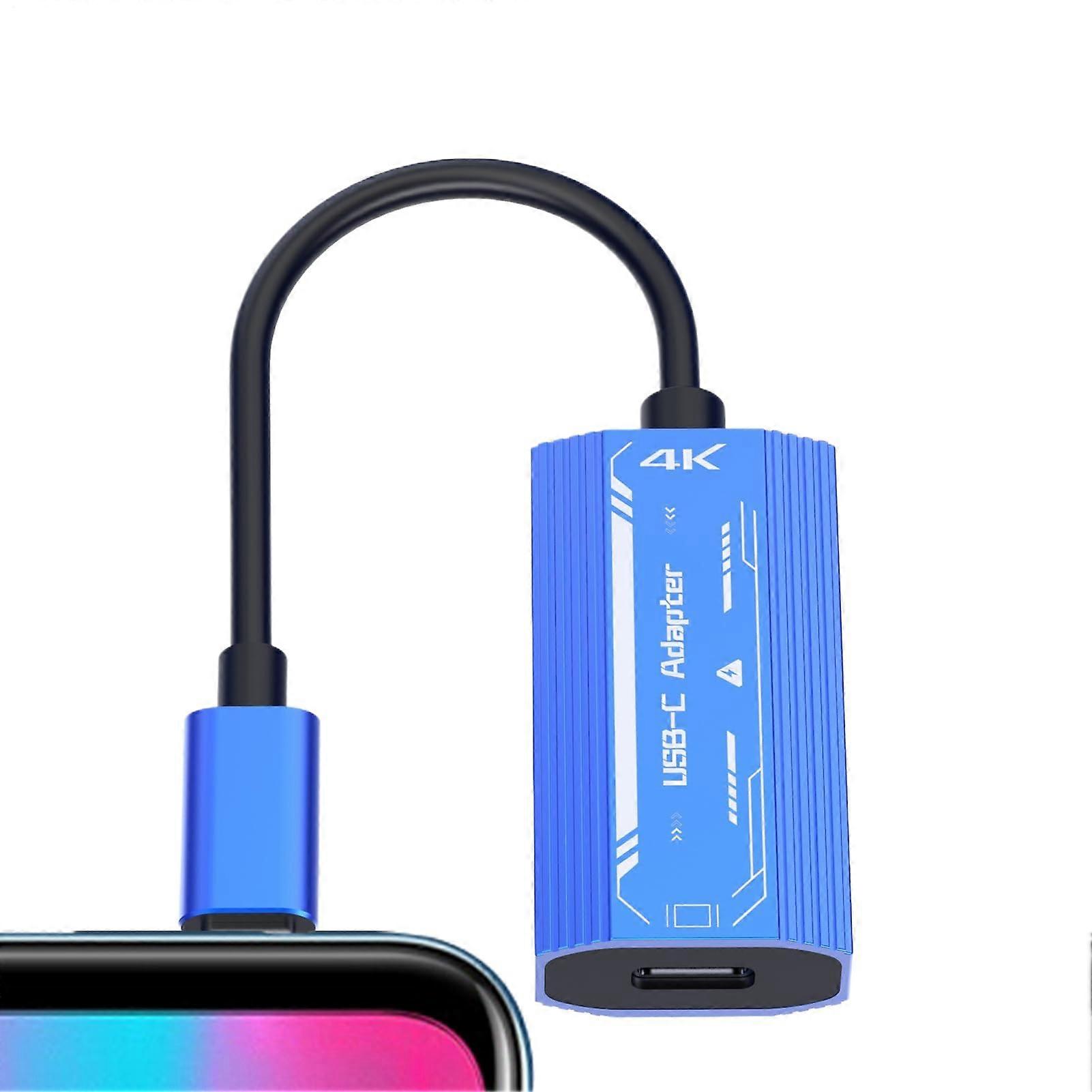 Smart Glasses Adapter, Plug and Play, Supports 4K @ 60Hz, 100W, Fast Charging for Phone Tablet Projector, Widely Compatible: Port D