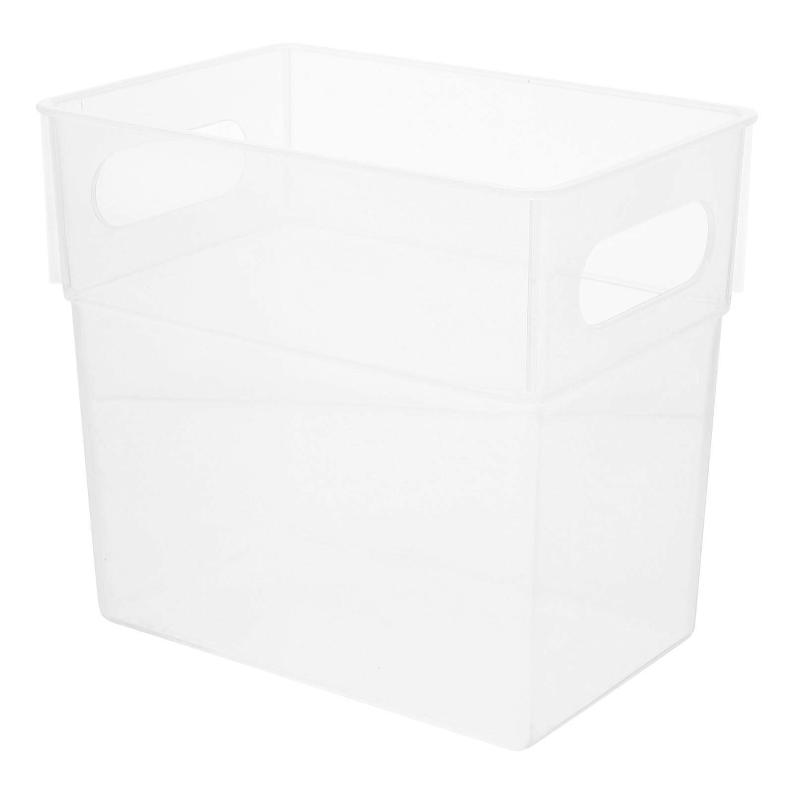 Small Plastic Garbage Can for Bathroom Home Rectangular Wastebasket with Large Opening 15.00X14.00X10.20CM Storage 1Pack