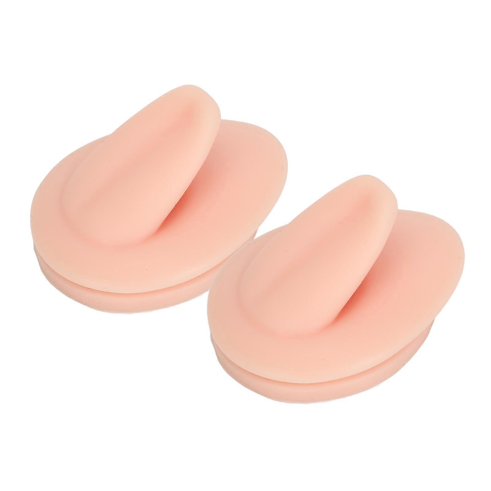 2PCS Soft Silicone Tongue Model Simulation Flexible Tongue Display for Practicing Piercing Jewelry Display Teaching Instructions