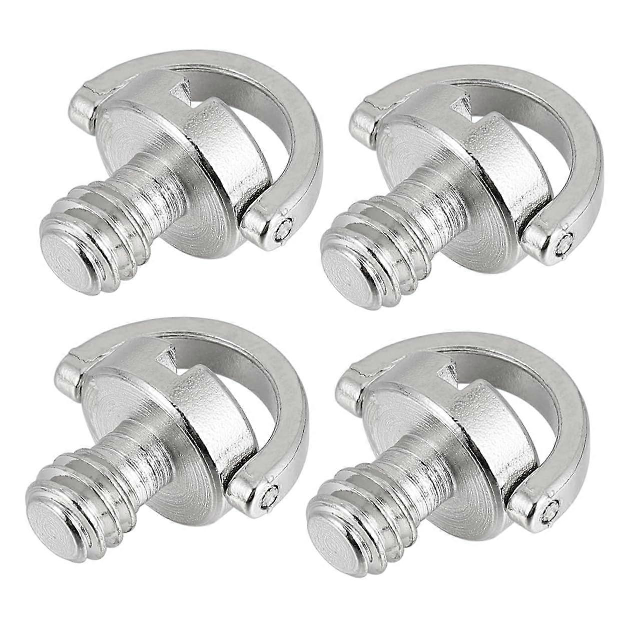 4 pieces of tripod mounting screws for gimbal quickrelease plates. Dimensions: 1.6x1.4x1.2cm.