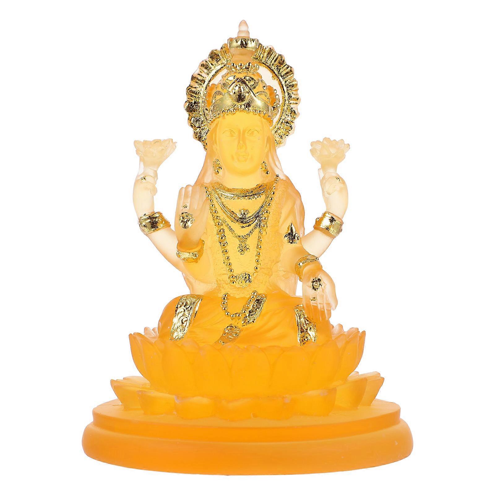 Resin Adorn Buddha Statue Home Supply Cabinet Decoration Indoor Statue Decor 3.1×3.1×4.3in 1Set