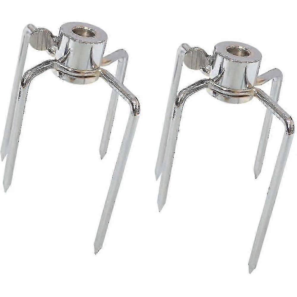 BBQ Grill Rotisserie Spit Chicken Forks X 2, compatible with 10mm Square Spit Rods