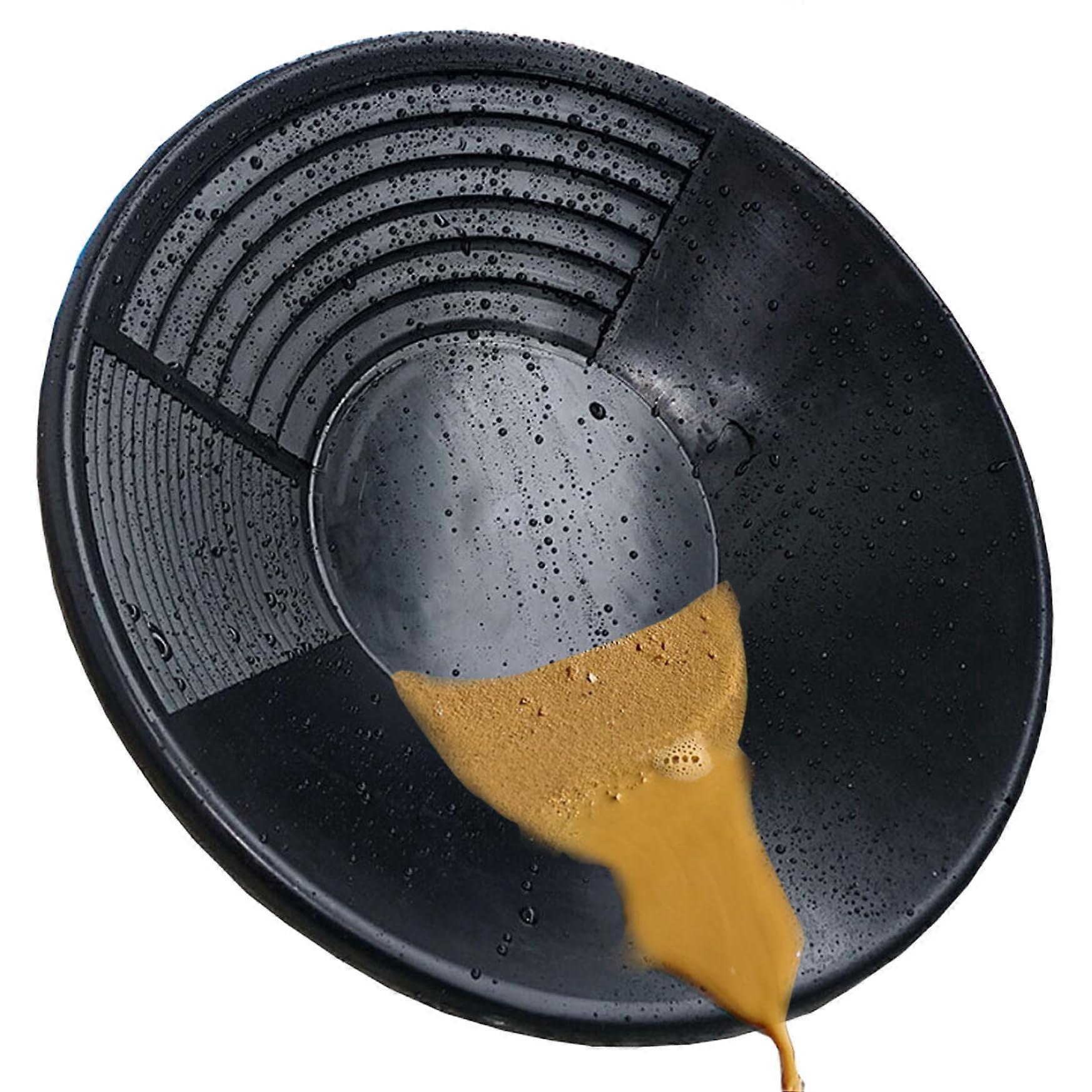 Gold Pan 15 Inch Gold Mining Pan, Panning Kit with 3 Riffles, Manual Swivel Equipment for Easy Sand Mining and Prospecting Wash Plant.