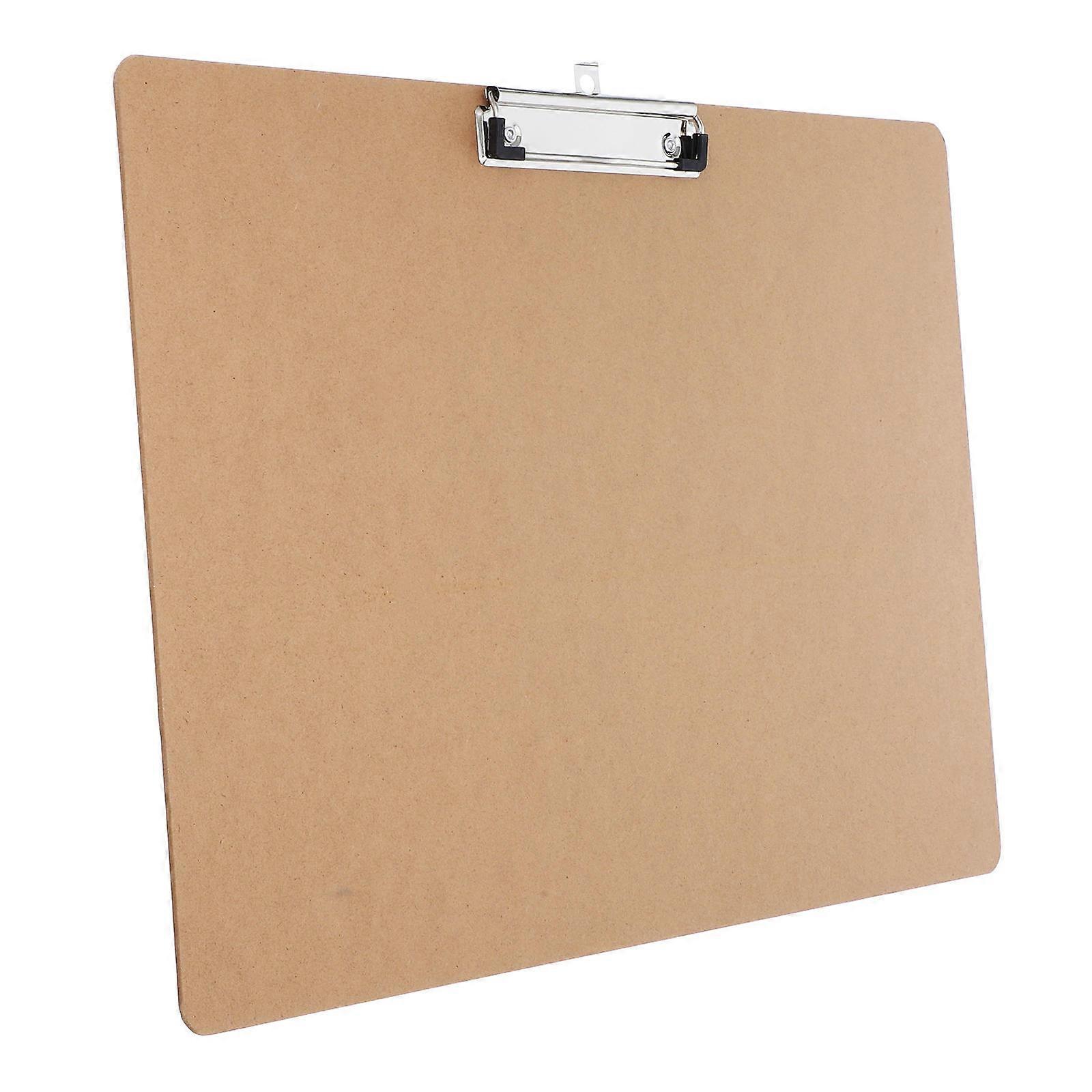 1PC A3 File Folder with Wooden Backing Board for Document Sorting and Writing