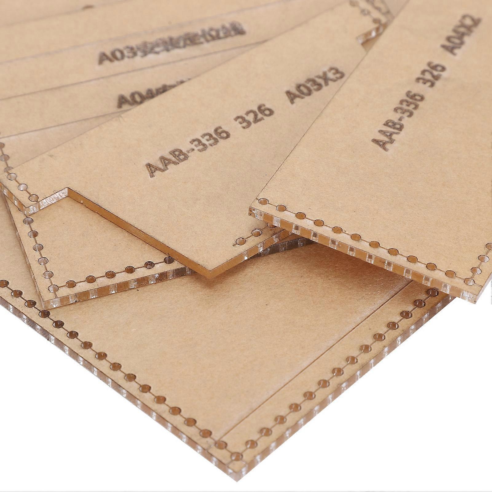 Clear Acrylic Handbag Making Pattern Zipper Wallet DIY Leather Craft Tool Template Set