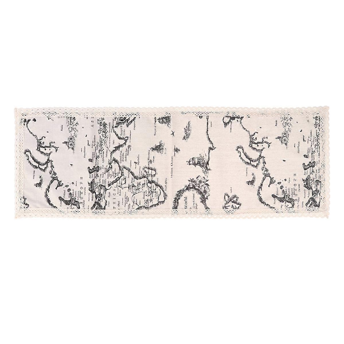 Microwave Oven Cover Made of Soft Cotton for Kitchen Use with Multi Color Map Design 30X90CM