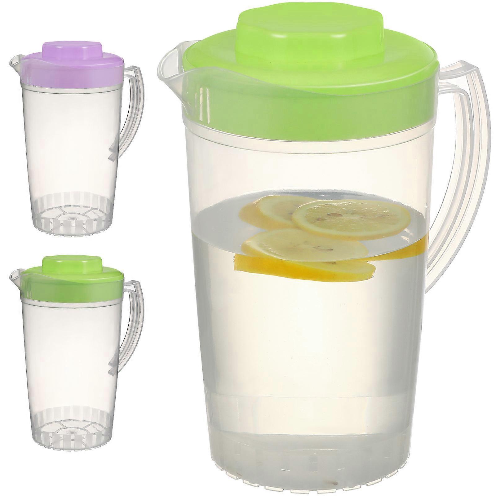 2 Pcs Pitchers Pots Pitcher Jugs with Lids for Hot Cold Water Juice Beverage Tea Milk