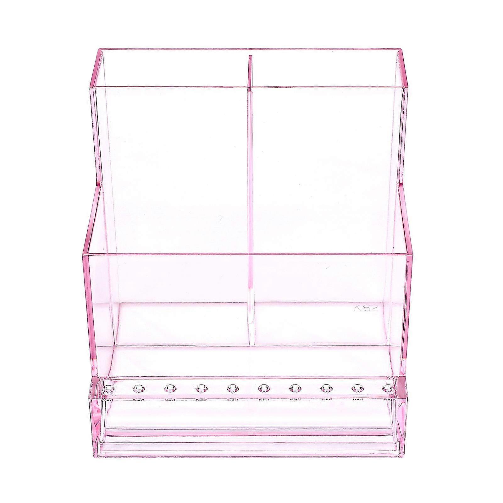 Nail Drill Bit Organizer Box for Storage Pink Plastic Manicure Tools Display Stand 1pc