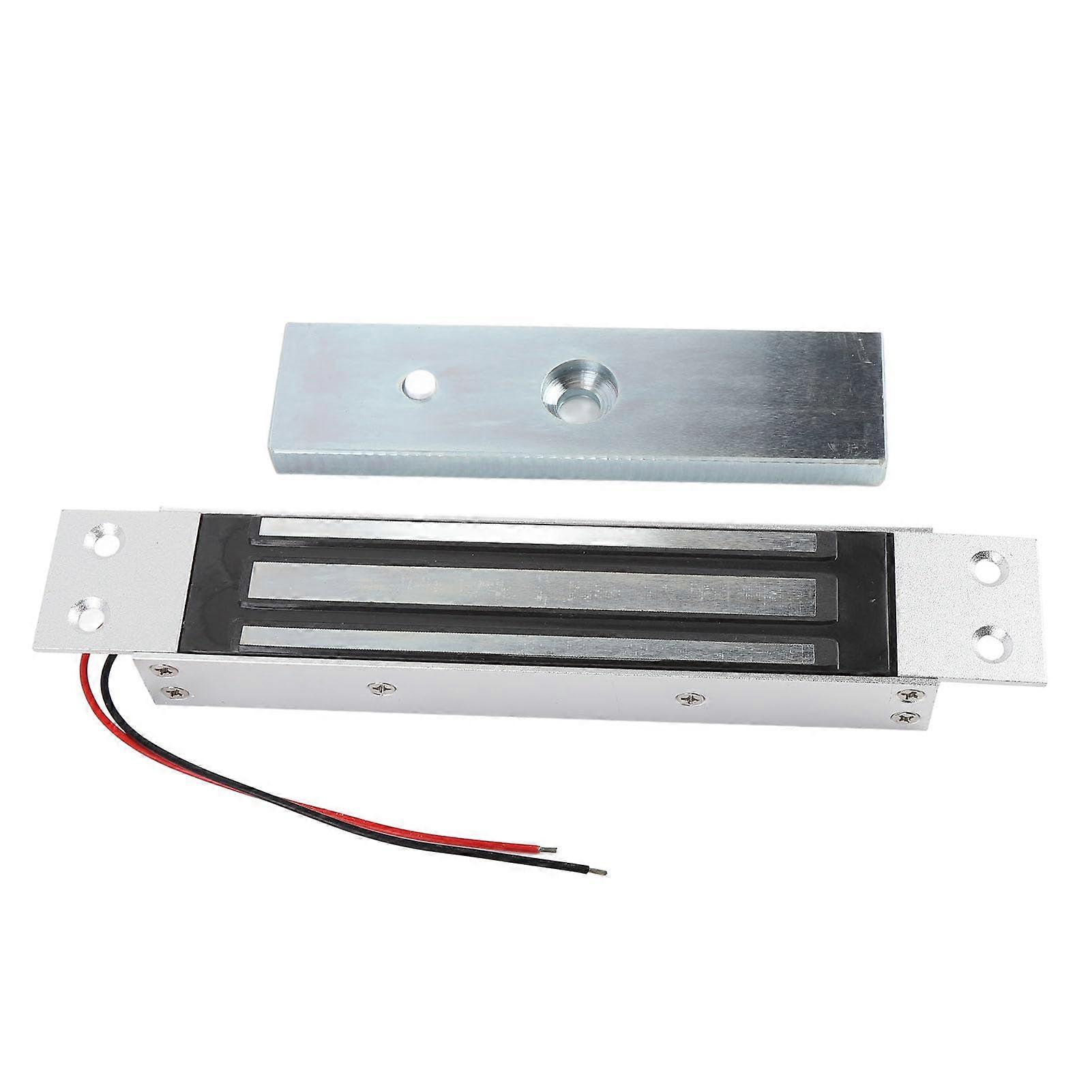 Electric Magnetic Lock with Single Door 180 Kg Holding Force DC12V NC Mode Alloy Lock for Glass Wood Fire Door, Easy Installation for DIY Projects