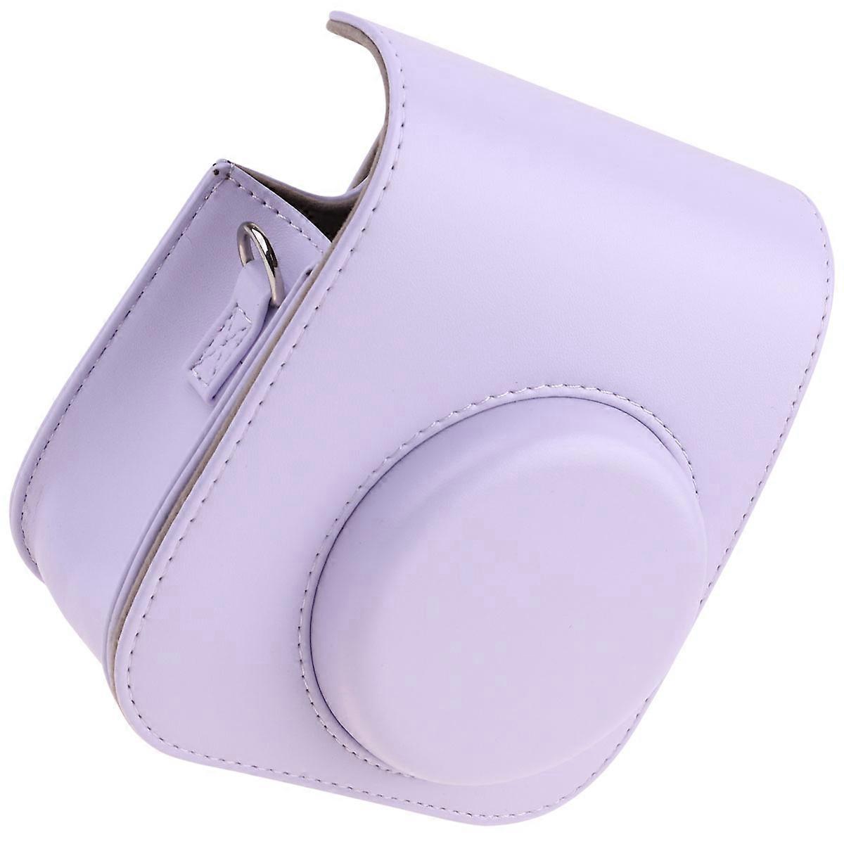 Purple Crossbody Camera Bag Made of PU for Storing Wallet Keys Phone Cosmetics and More Small Items