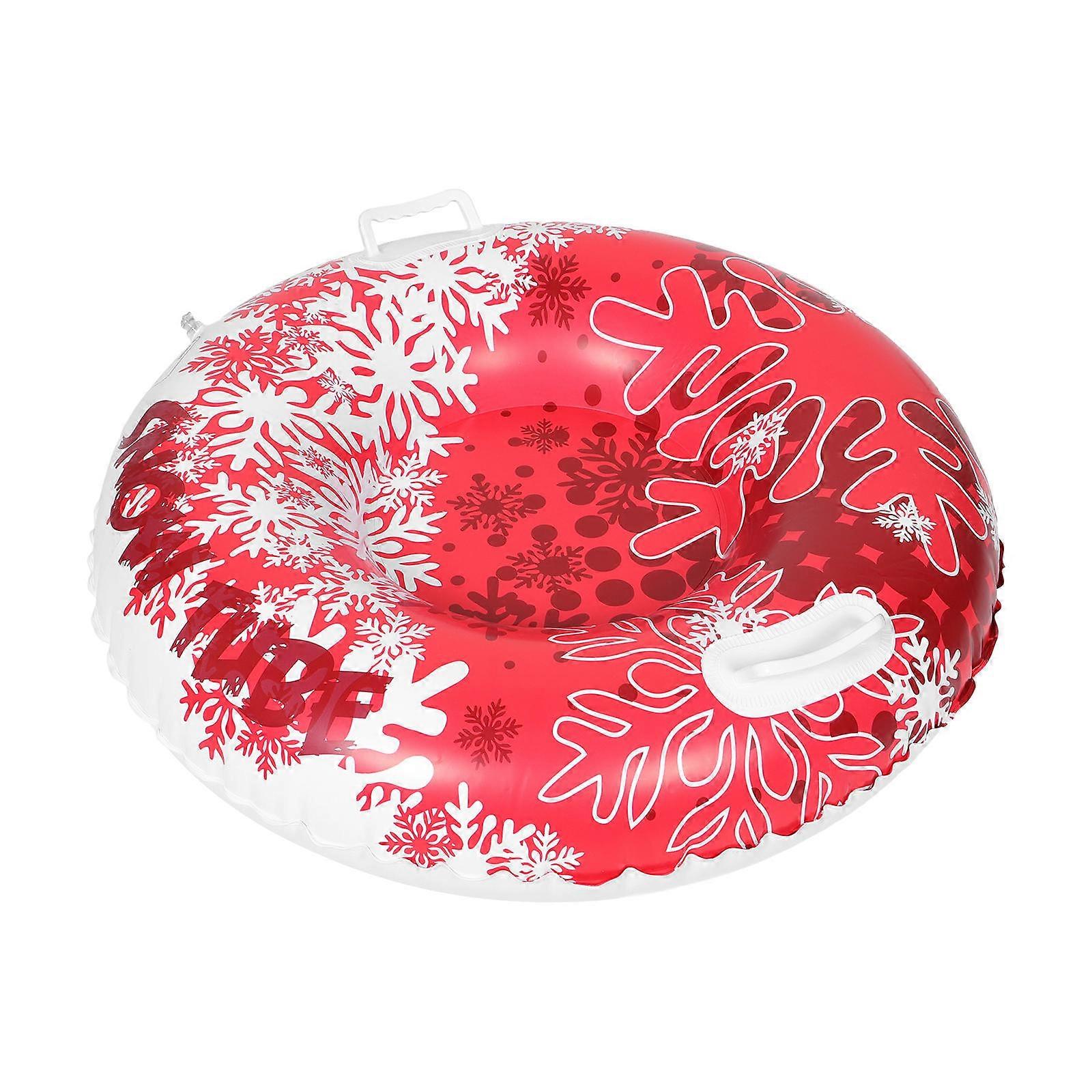 Winter Snow Sledding Inflatable Tube For Kids Easy To Use 80.00X80.00X25.00CM Red 1Pack