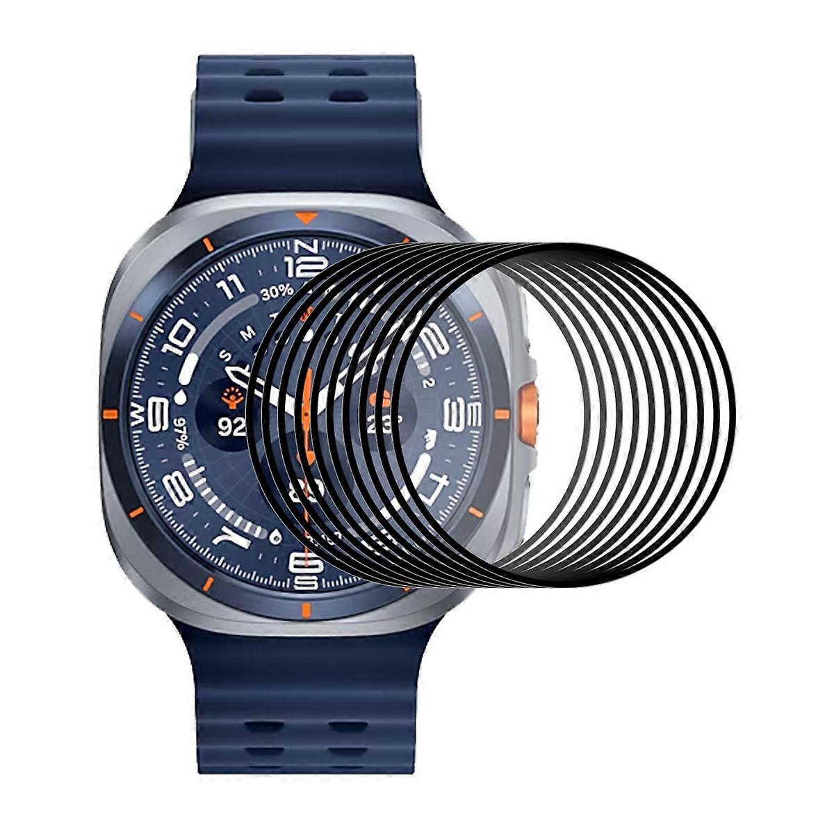 Samsung Galaxy Watch Ultra 2 / Galaxy Watch Ultra 47mm 10Pcs スクリーンプロテクター ENKAY HAT PRINCE 3D 曲面 PC + PMMA ウルトラクリアフィルム透明