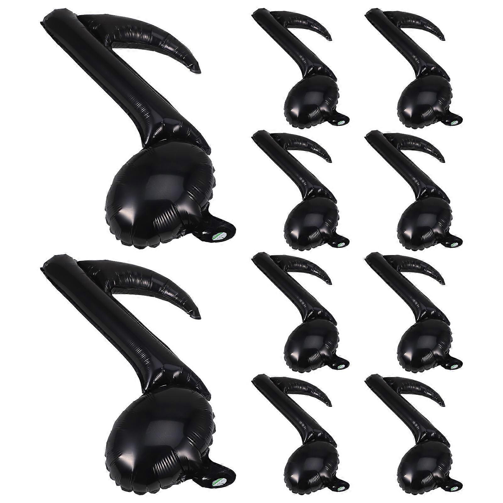 Inflatable Decorations Musical Note Shaped Balloons Cartoon Design For Parties 10Pcs