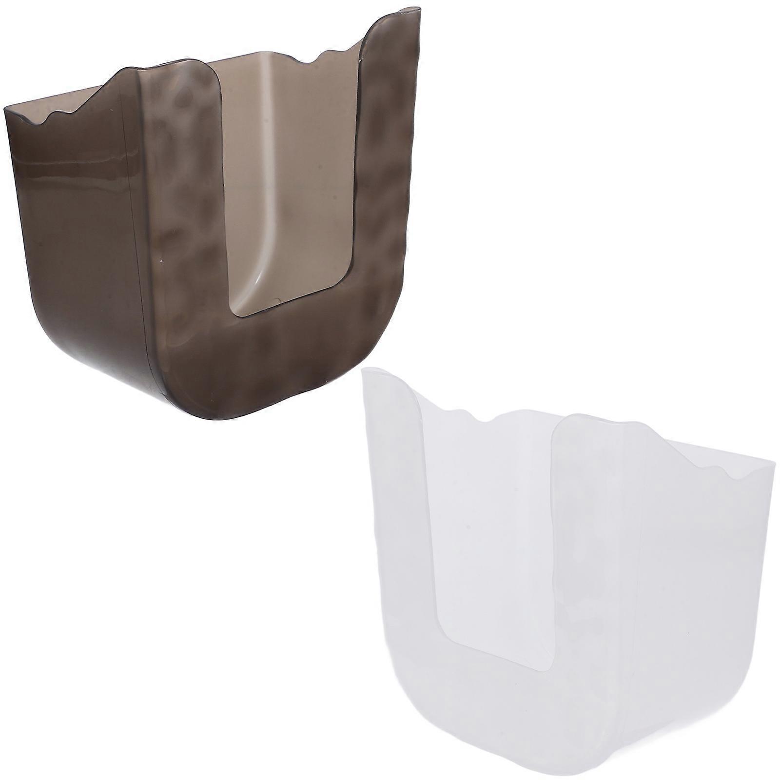 Wall Mounted Tissue Storage Box Transparent White Grey Wipe Holder for Bathroom Kitchen Space Saving Design Easy to Use
