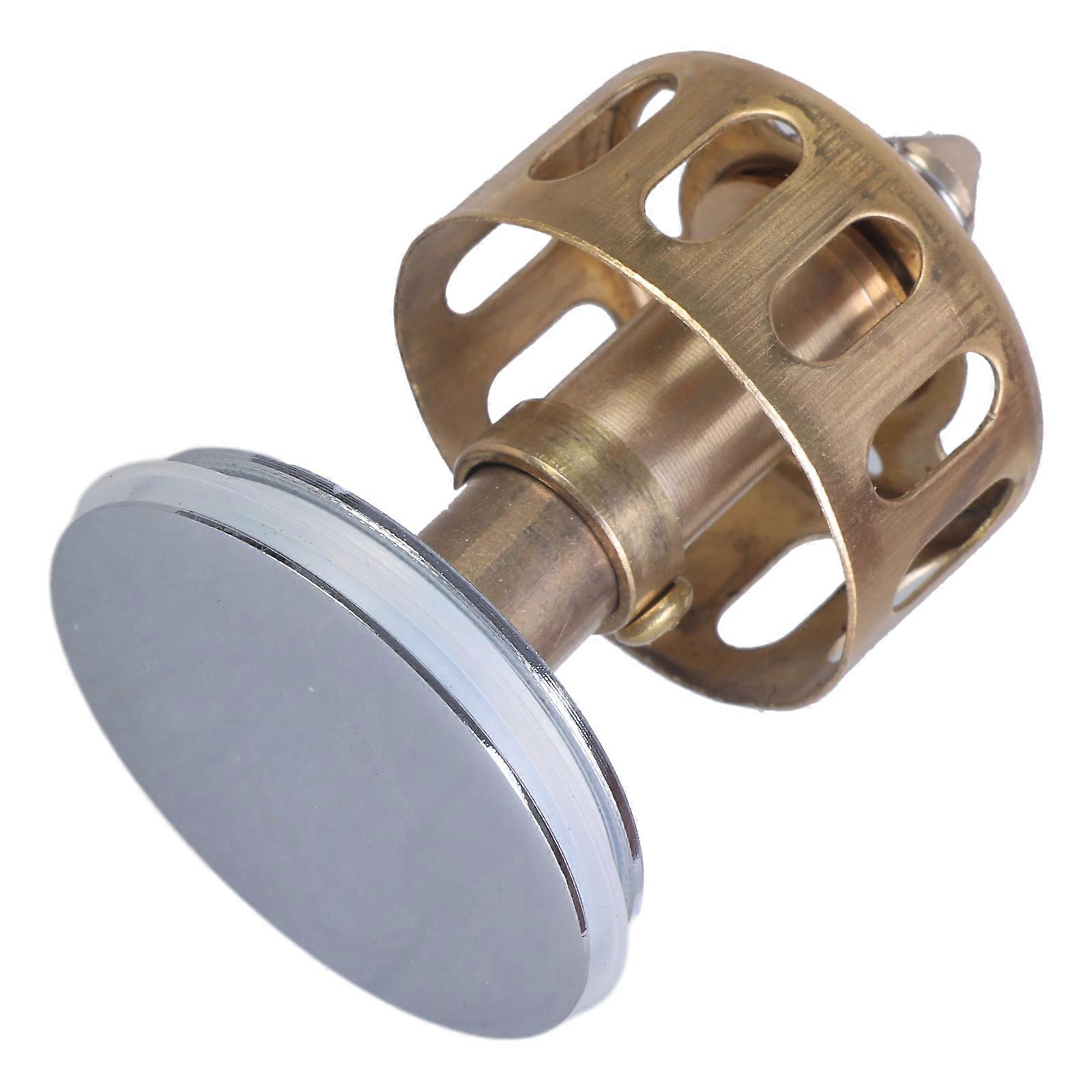 Kitchen Sink Drain Plug Copper Drain Strainer Bounce Cores Drain Sink Plug Anticlogging Push-type Sink Stoppers  3.8 K type copper