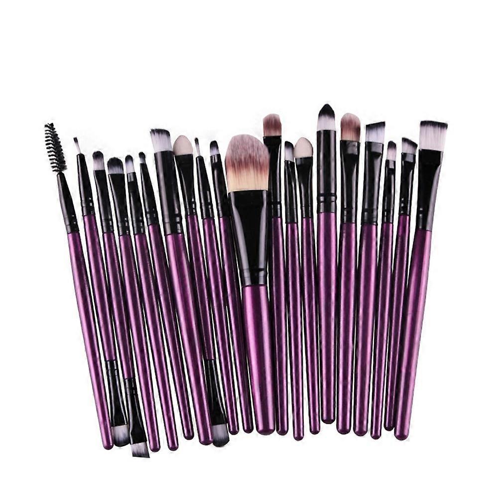 20 Piece Professional Makeup Brush Set for Beauty Tools in Assorted Colors Plastic Material