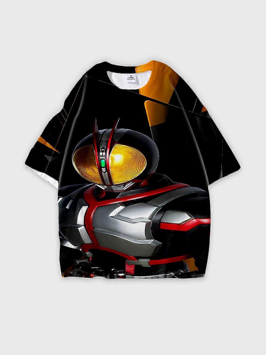 T-shirt round neck Role Pattern loose short sleeve I46