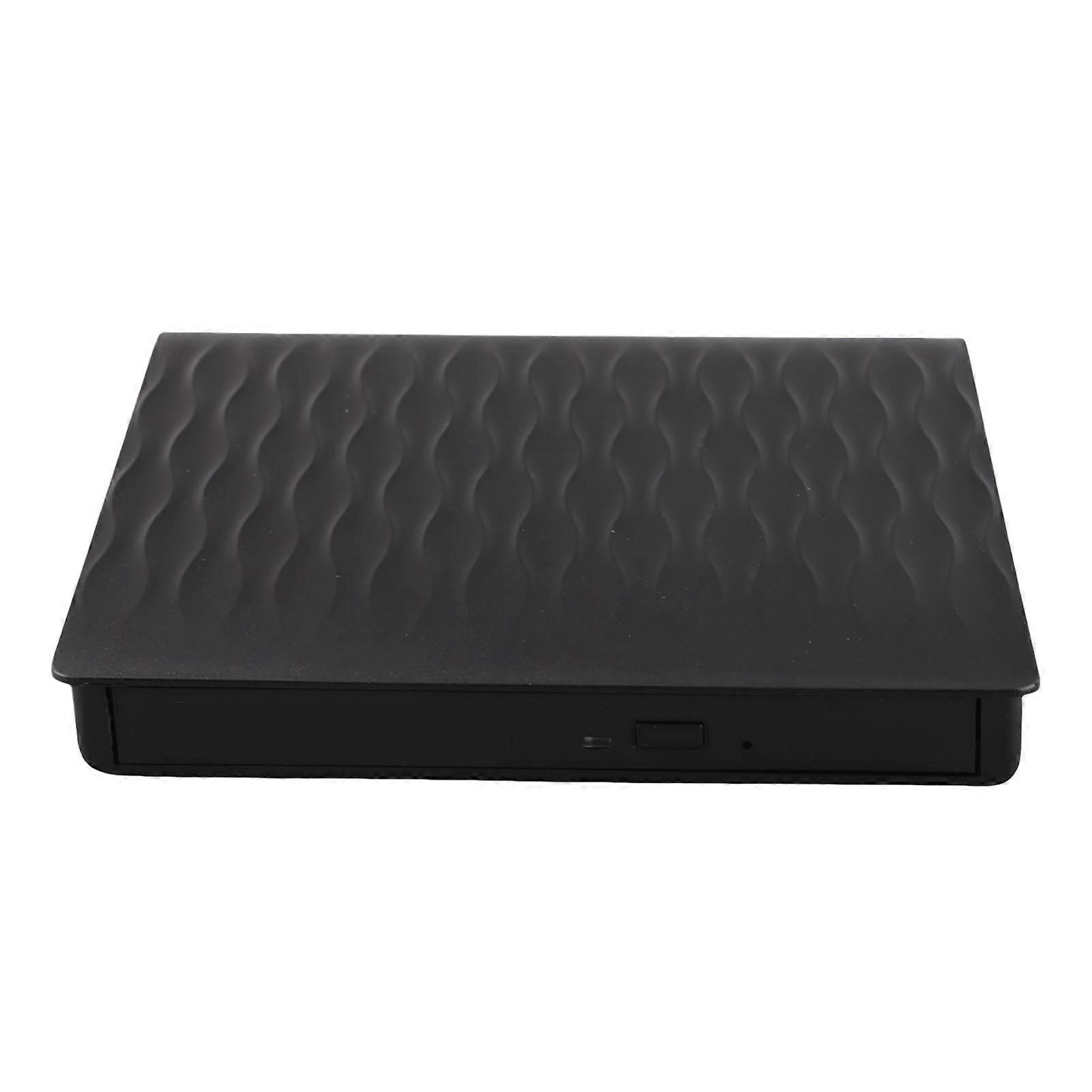 USB 3.0 External DVD Burner Optical Drive Type C Compatible with Desktop Notebook Black Slim Portable DVD Writer