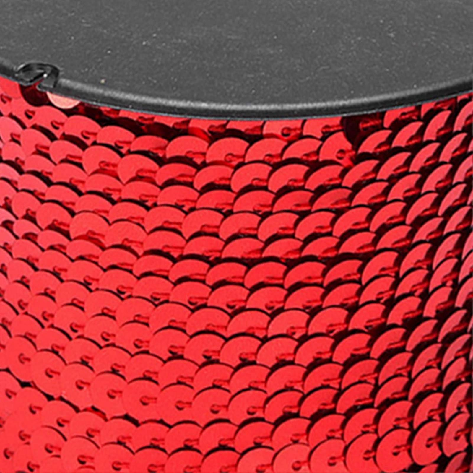 100 Yard Sequin String 6mm Decorative Accessory for Cloth Shoe Plastic Resin Sequin Line Red 100 Yard/Roll