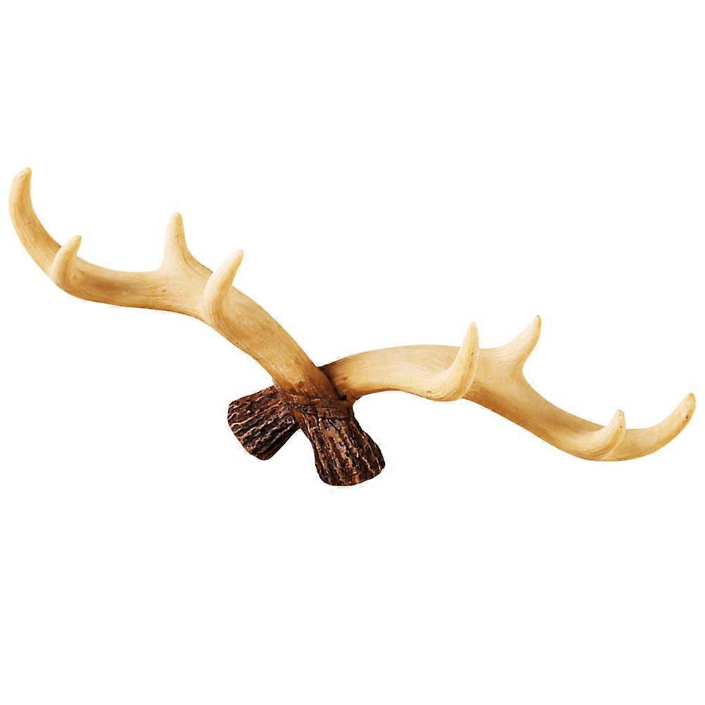 Golden Resin Antler Wall Hook for Home Use Style Decorative Key Hanger 4.7 Inches