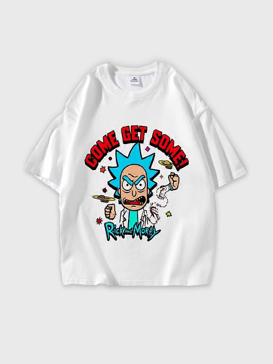 T-shirt round neck Animation Character Pattern loose short sleeve P2478