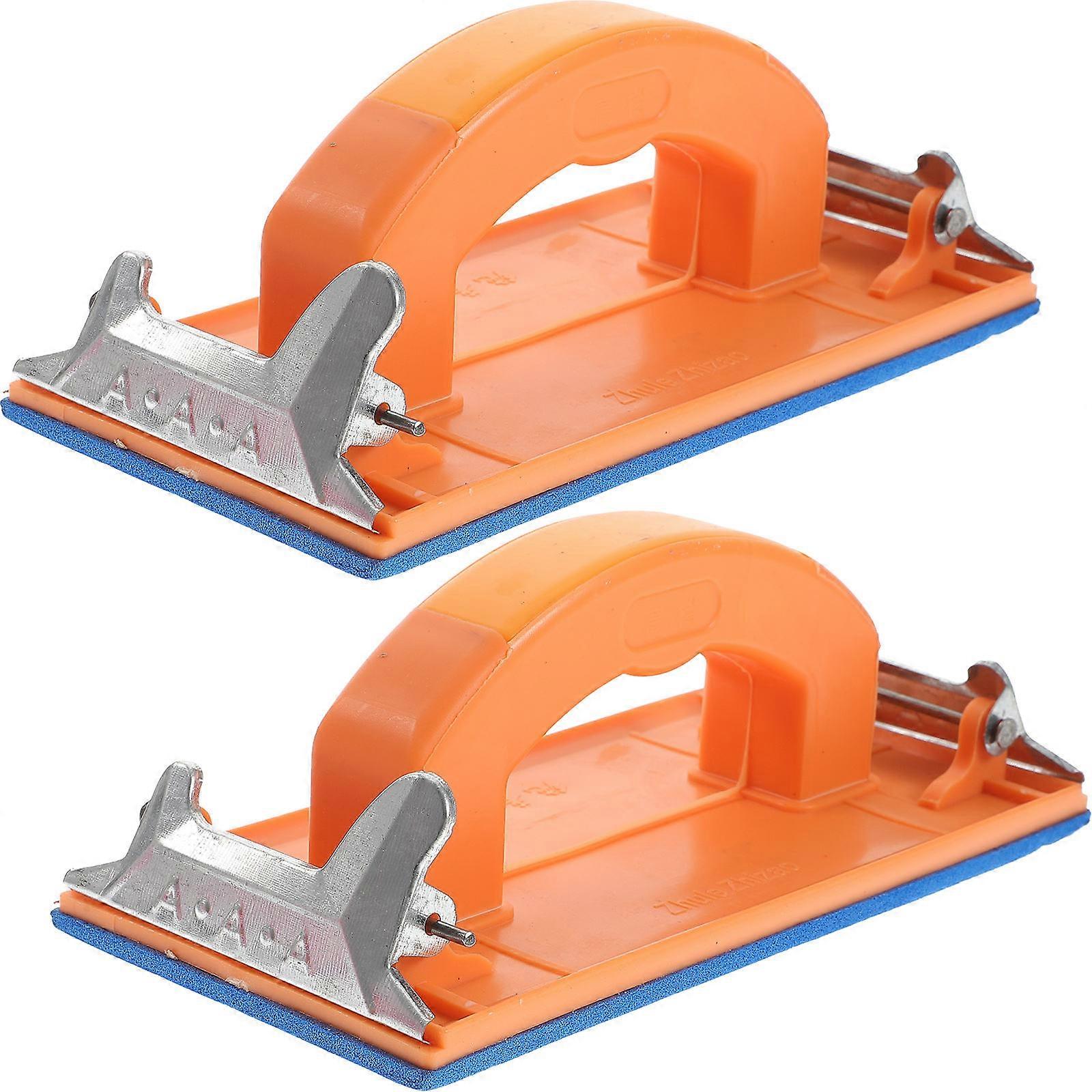 Hand Sanding Block Tool Multi Color For DIY Enthusiast Right Angle Design 7.1x4.7x3.4in Grinding Tool 2Pcs