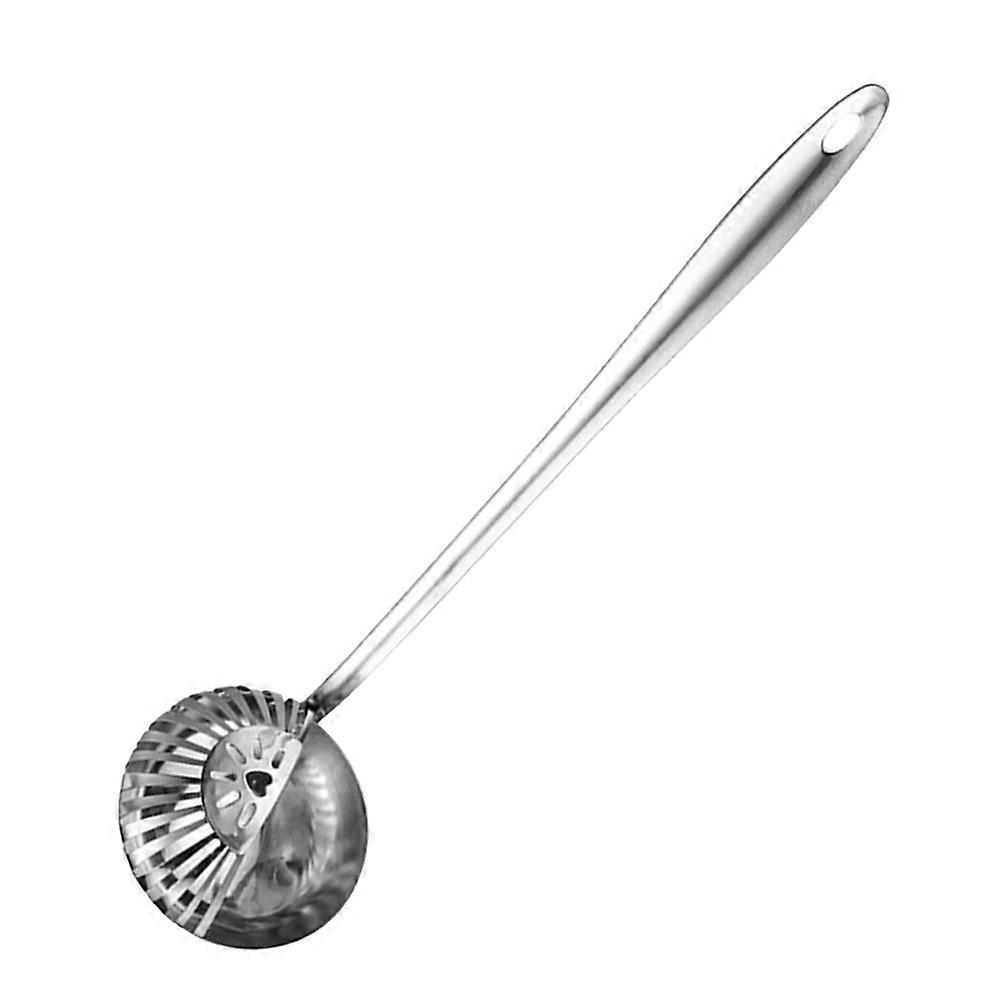 Stainless Steel Long Handle Hot Pot Spoon with Colander for Soup, Noodles, and Sauces – Multi Functional Kitchen Utensil with Scald Design, Easy to