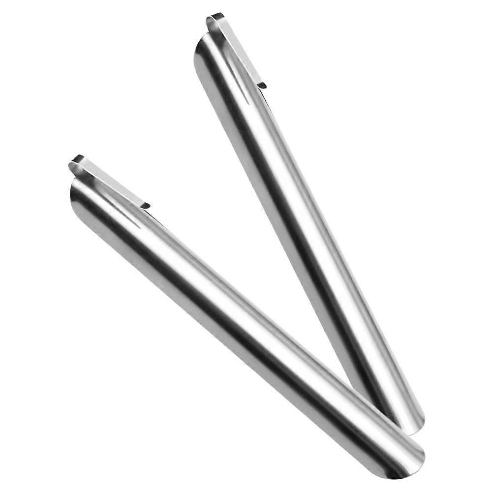 Stainless Steel Crumb Sweeper for Home with Fixed Clip and Portable Size Silver 2pcs