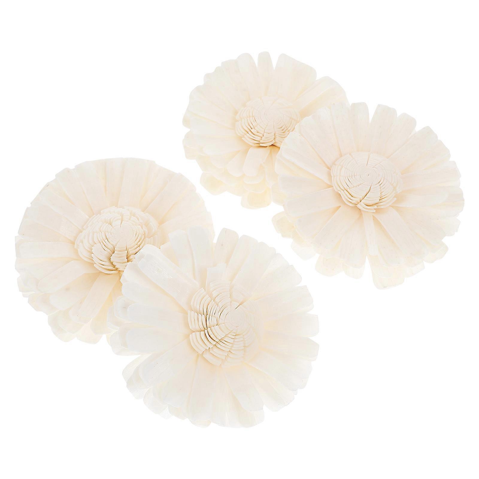 4pcs Dried Flower Aromatherapy Diffuser Natural Cotton Decor for Home or Office – Multi Function Craft Flowers for DIY Arrangements with Scented Oil