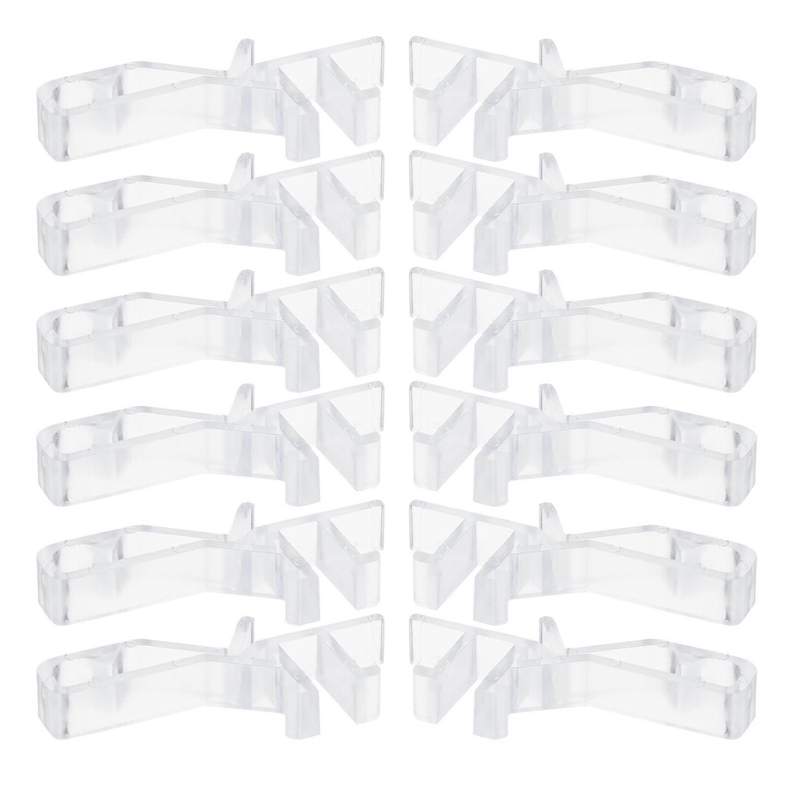20pcs Transparent Vertical Blind Clips Replacement Kit Adjustable Angle Window Blind Parts Hidden Design Natural Light Versatile Use For Vertical
