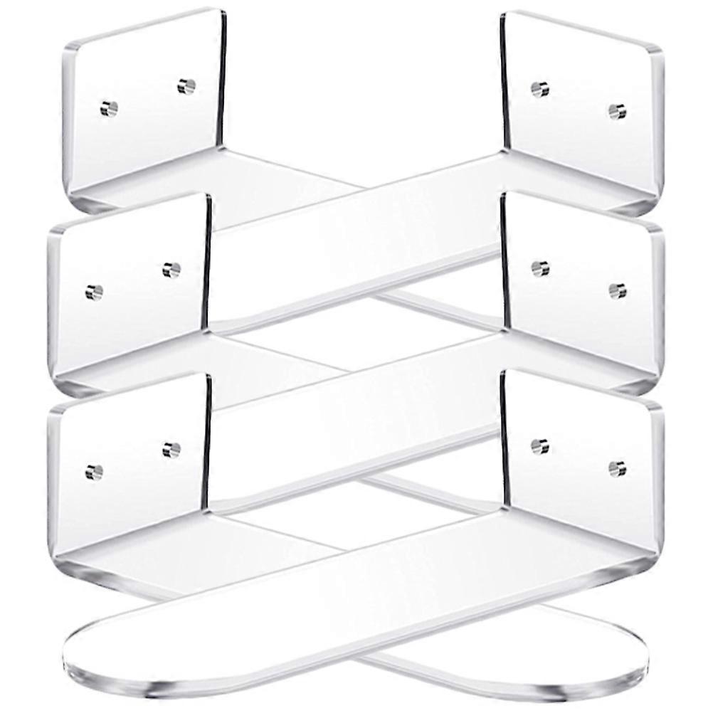 Transparent Acrylic Shoe Display Rack for Wall Storage with Smooth Edges and Good Load Capacity 6 Pieces