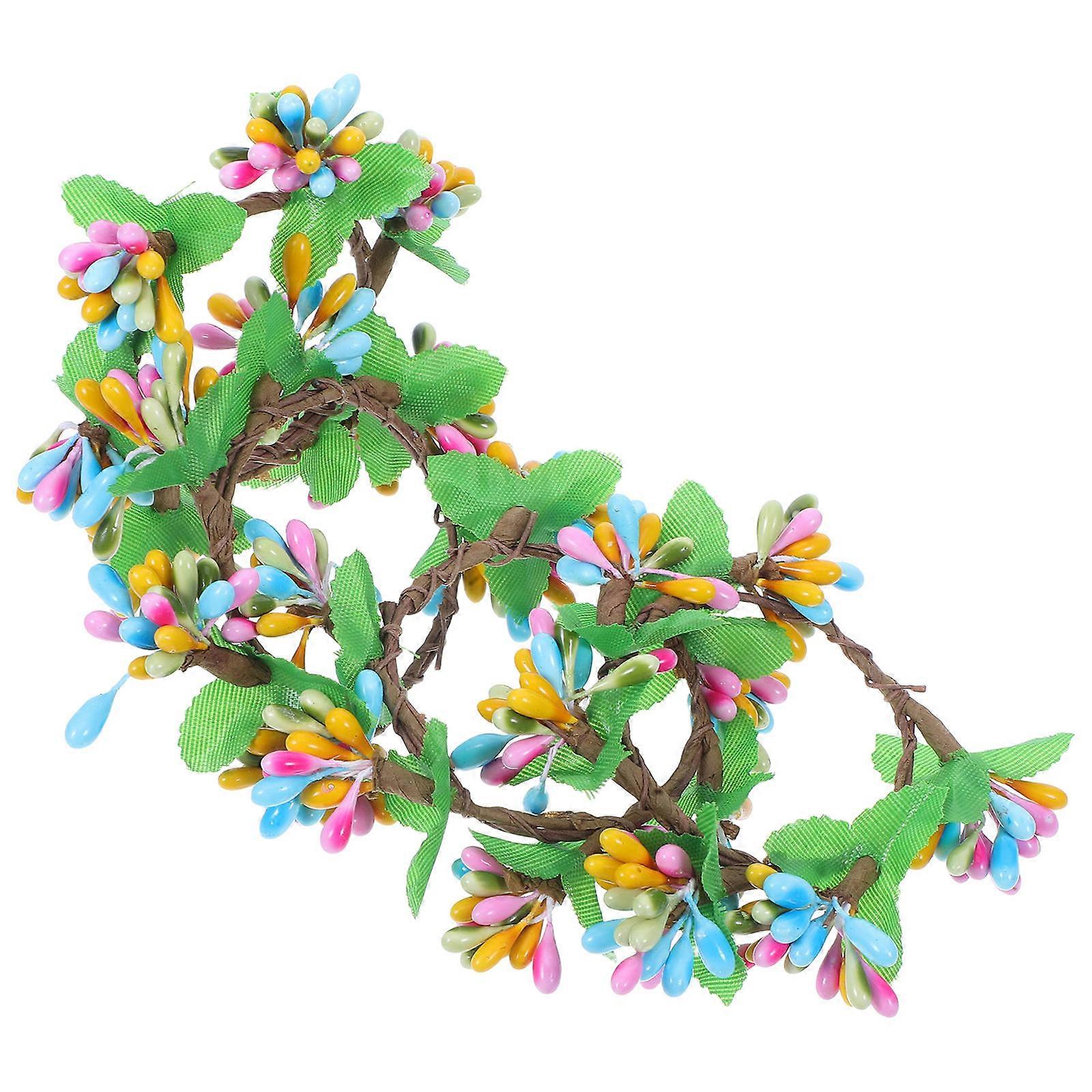 Easter Wreath Farmhouse Table Decoration Multi Color 10.00X10.00X2.50CM Stable Easy to Clean 4Pcs