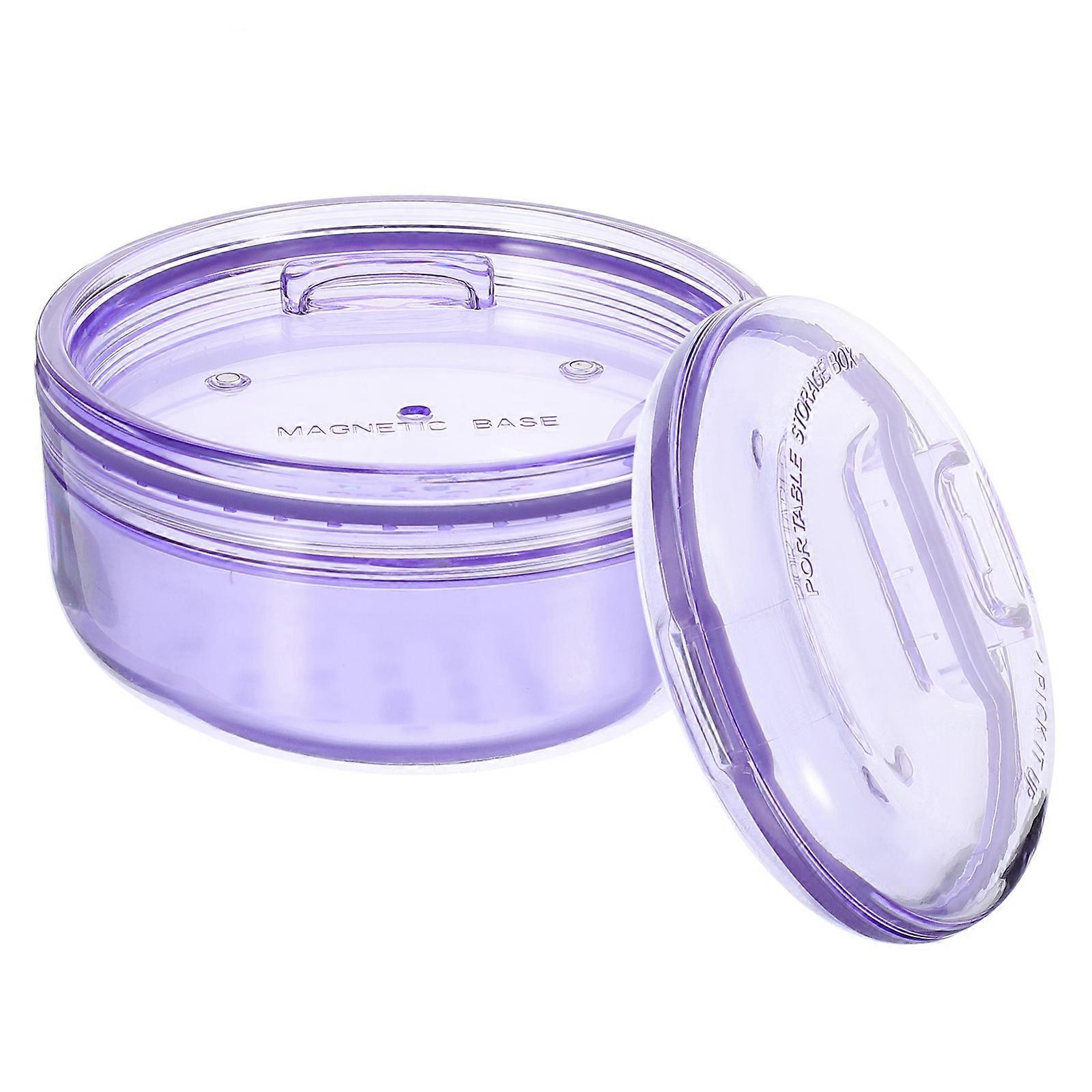 Portable Retainer Case Purple Silicone for Home Use with Breathable and Scratch Proof