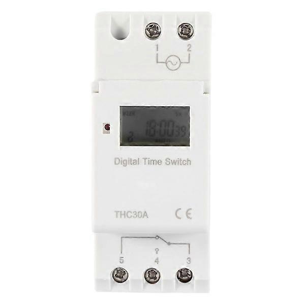 THC 30A Digital Timer Switch Programmable Electronic Time Control Switch (220V)