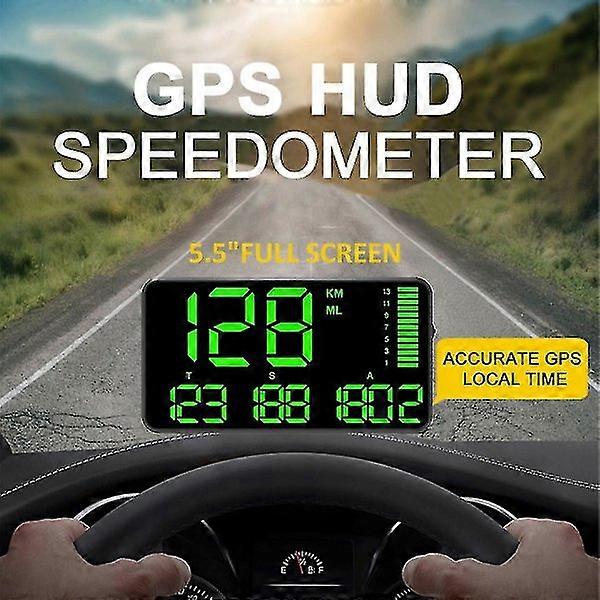 Large Screen Universal GPS Speedometer With Overspeed Warning System For Bicycle (101 X 55mm, Black)