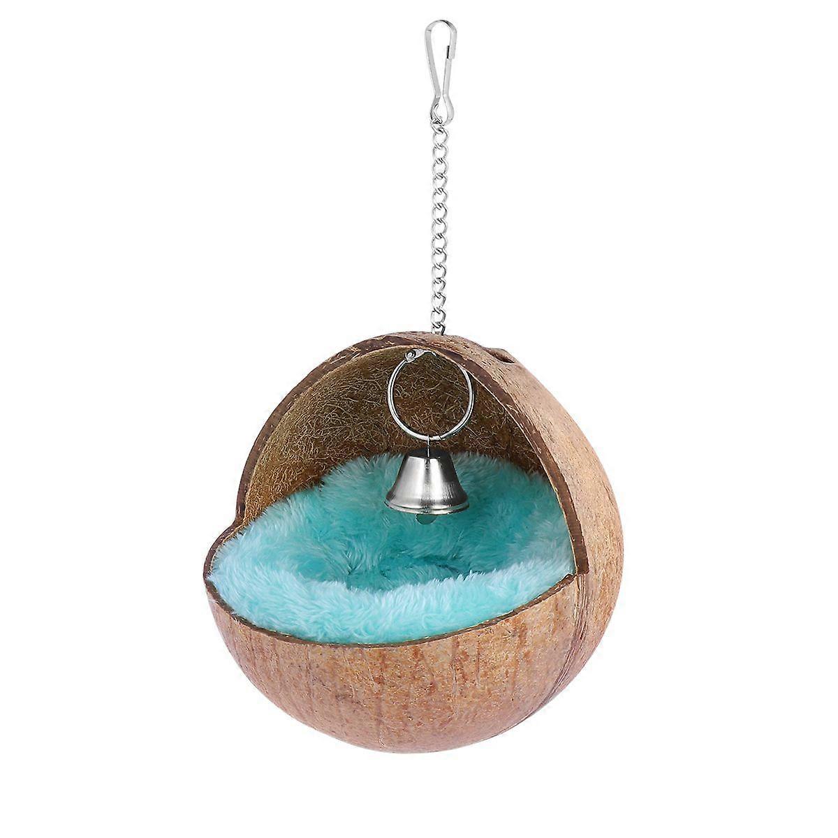 POPETPOP Coconut Shell Sleeping Bed Nest Cushion for Hamster Guinea Pig Squirrel