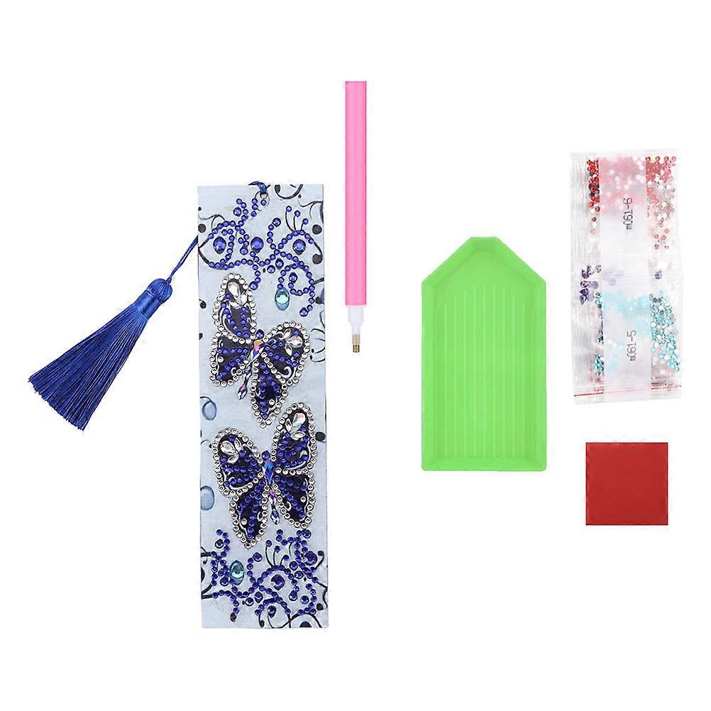 Blank Bookmarks Plastic Reading Indicator Irregular Shape Round Diamonds DIY Design 21X6cm 1Set