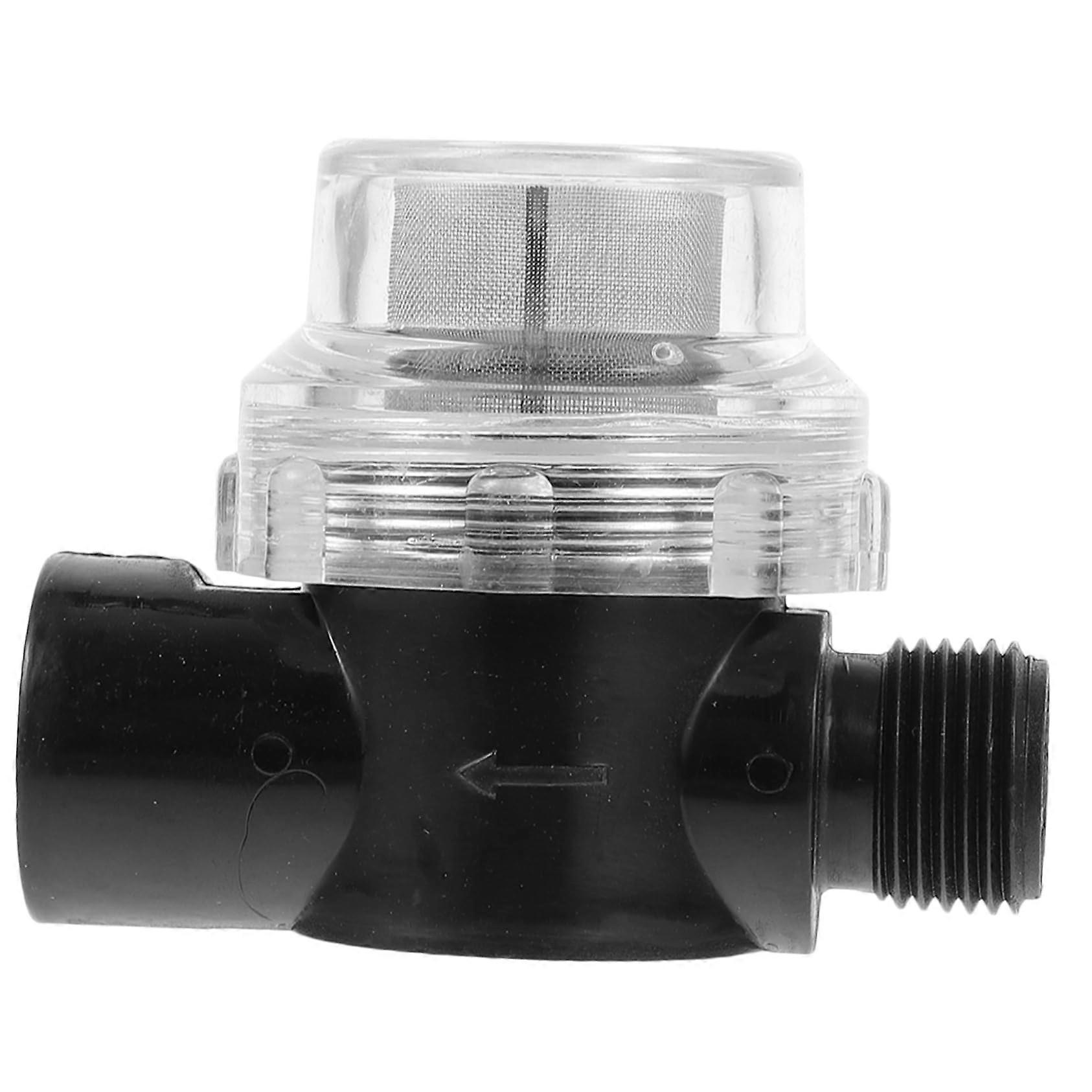 Inline Sieve Filter Hose Connection For Kitchen Tap, 1/2-Inch Stainless Steel Inline Strainer, Internal Thread, Black