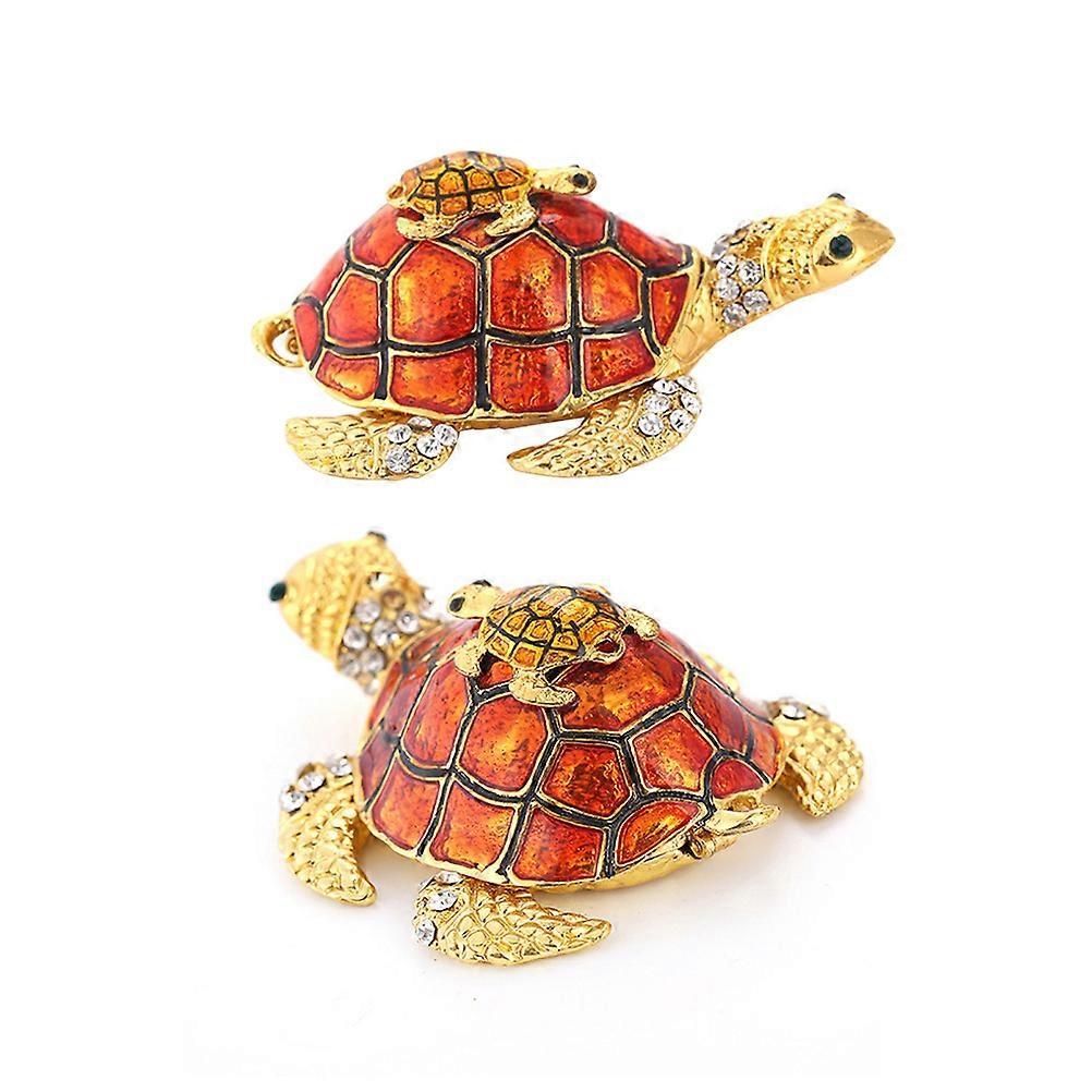 على شكل سلحفاة الكرتون تمثال المنزل الديكور للديكور المكتبي 7x5x2.8cm 1 قطعة