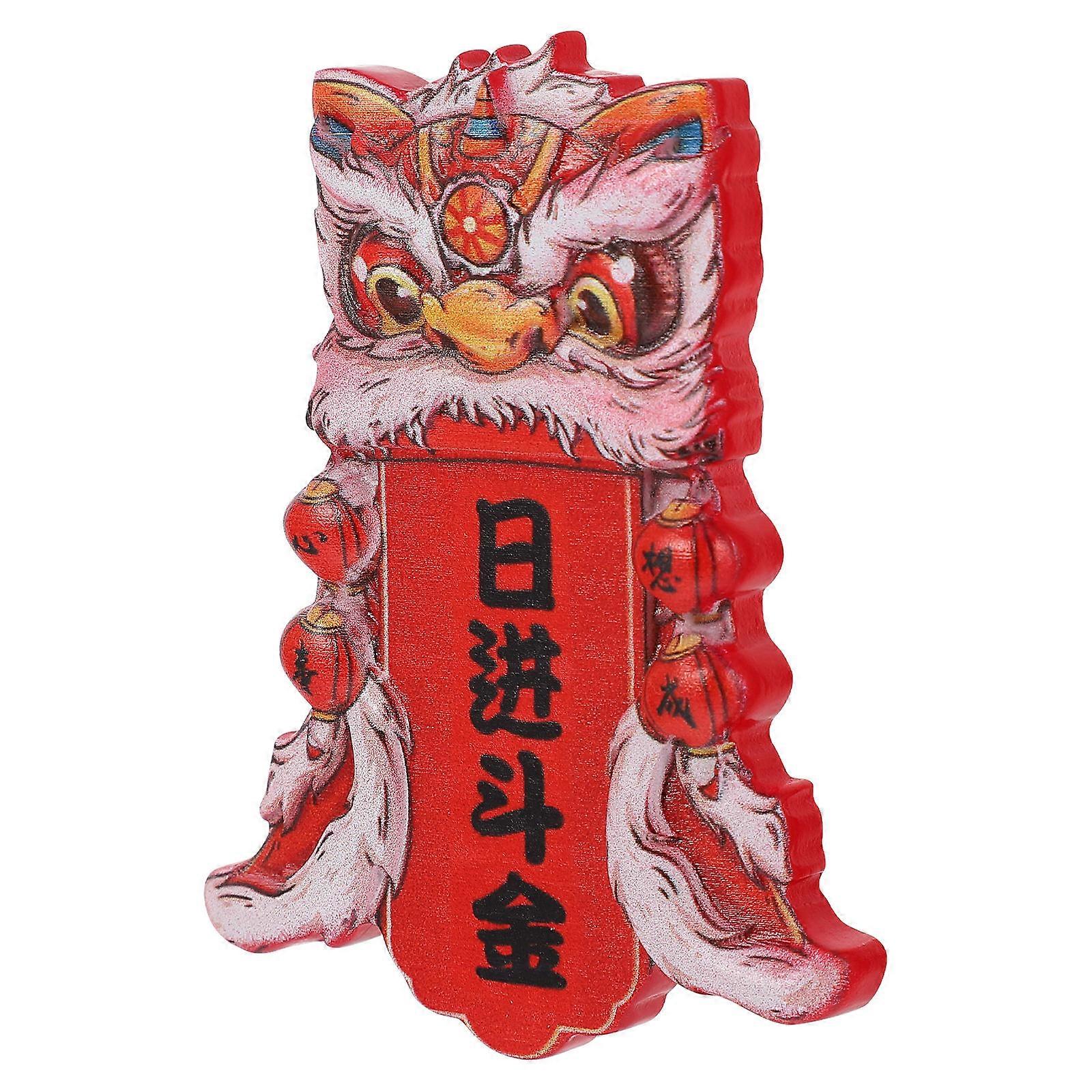 Festival Refrigerator Magnet Lion Design For Chinese New Year With Assorted Color And Magnetic Ability 1 Pcs