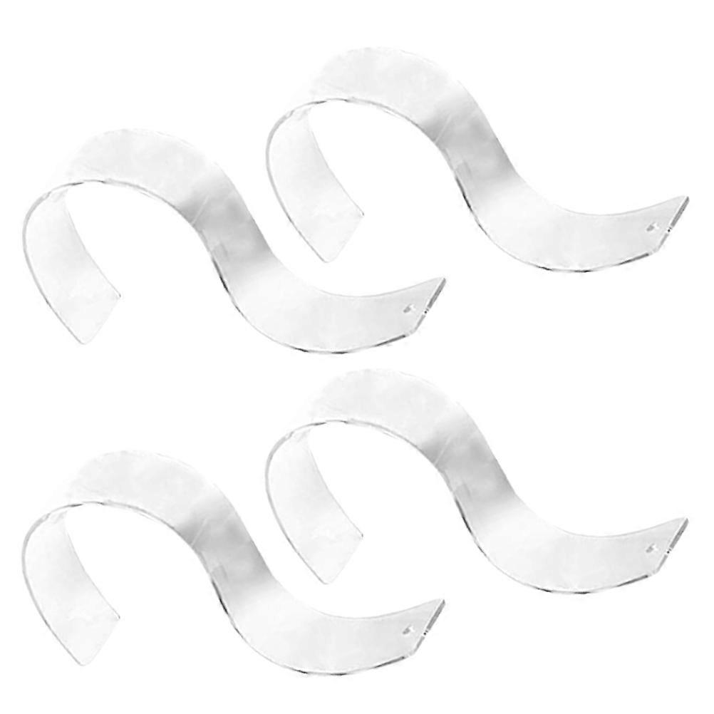 Acrylic Belt Holder Organizer for Display with Simple Transparent Design 4 Pieces