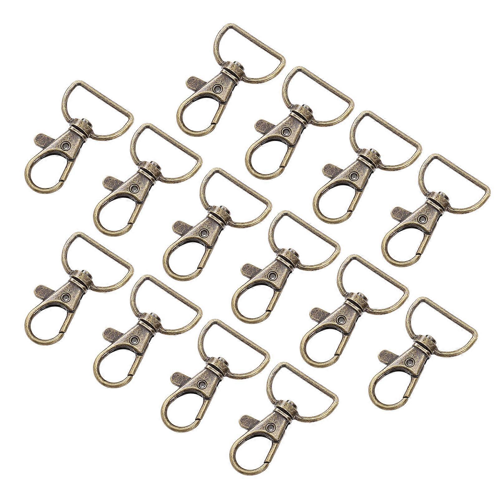 装飾用ゴールデンアルミニウム合金ロブスタークロークラスプ D リング付き頑丈な構造 35 個