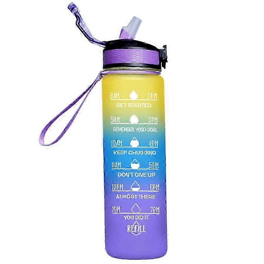 34 unssin BPA-vapaa kuntosalivesipullo aikamerkinnöillä - motivoiva juomamuistutus nesteytys- ja kuntotavoitteisiin
