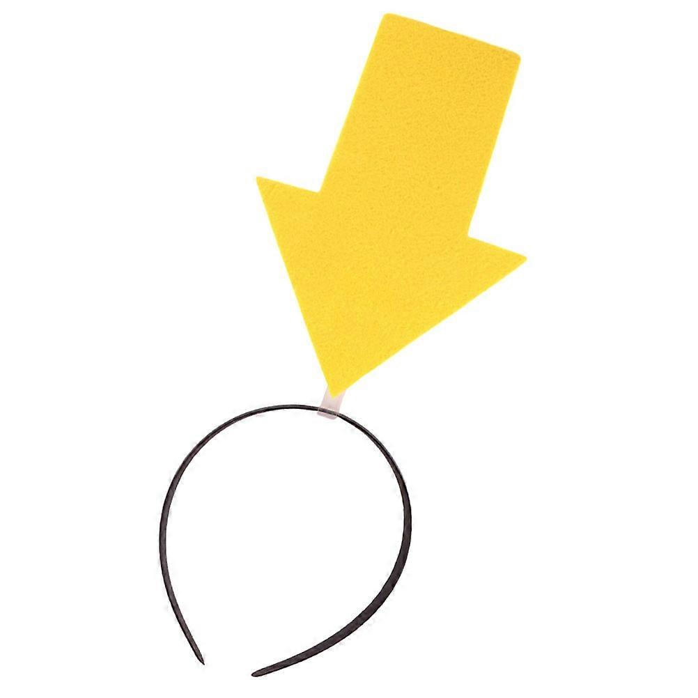 Yellow Arrow Shaped Cloth Headband for Parties and Photo Props Comfortable and One Size Fits All