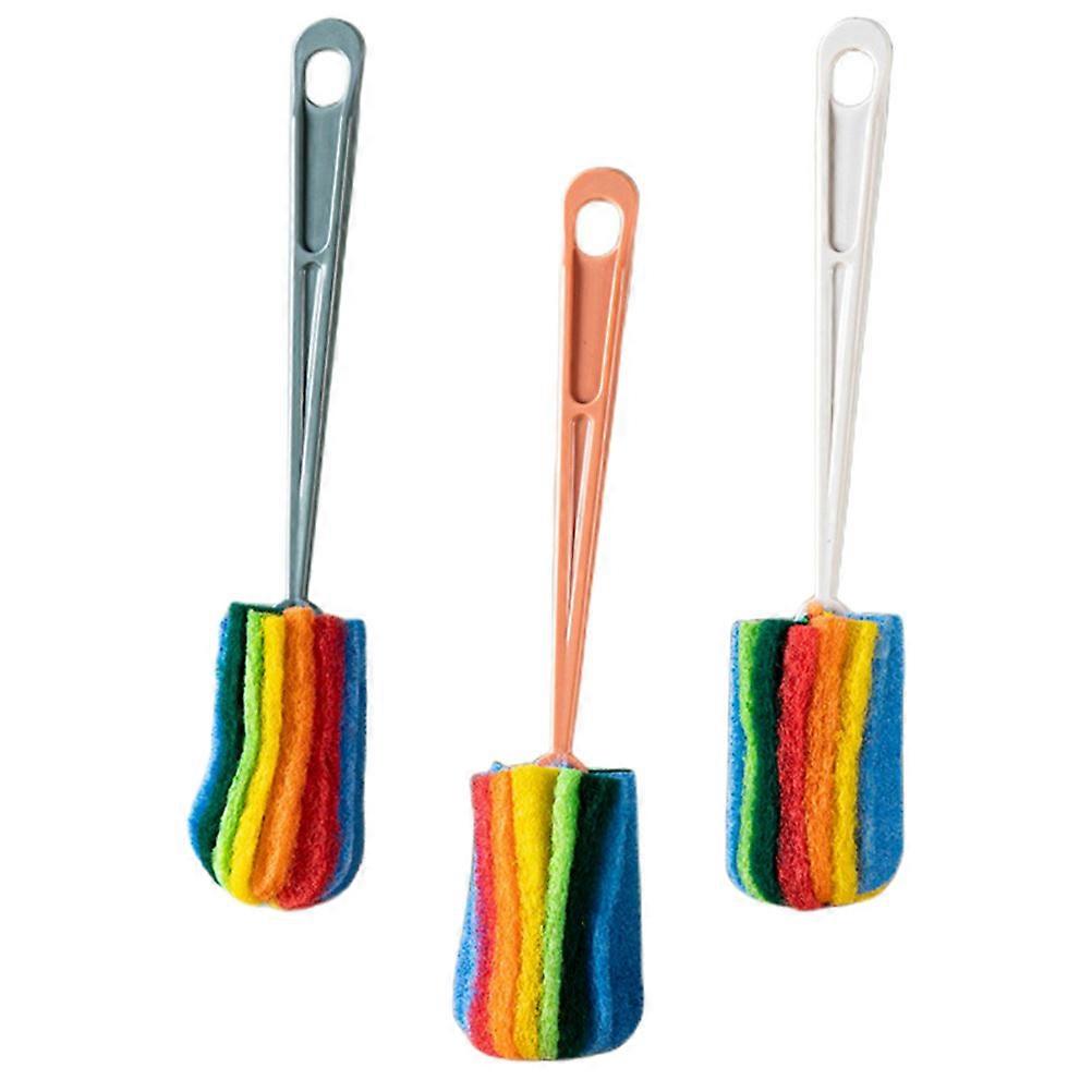 3pcs Long Handle Bottle Cleaning Brush Durable, Non Scratch Reusable Design for Easy Cleaning of Bottles, Mugs, Caps, and Lids